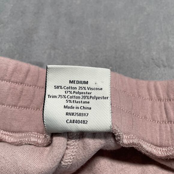 Varley Sweatpants Womens Medium Pink Terry Cloth Athleisure Cozy Casual Lounge - Picture 4 of 9